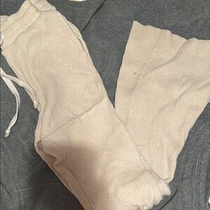 Cozy Cream Ribbed Pants